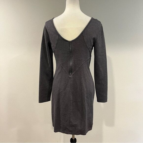 Athleta Illusion Elegant Gray long sleeve mini Dress - Picture 5 of 13